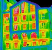 A heat image of an apartment